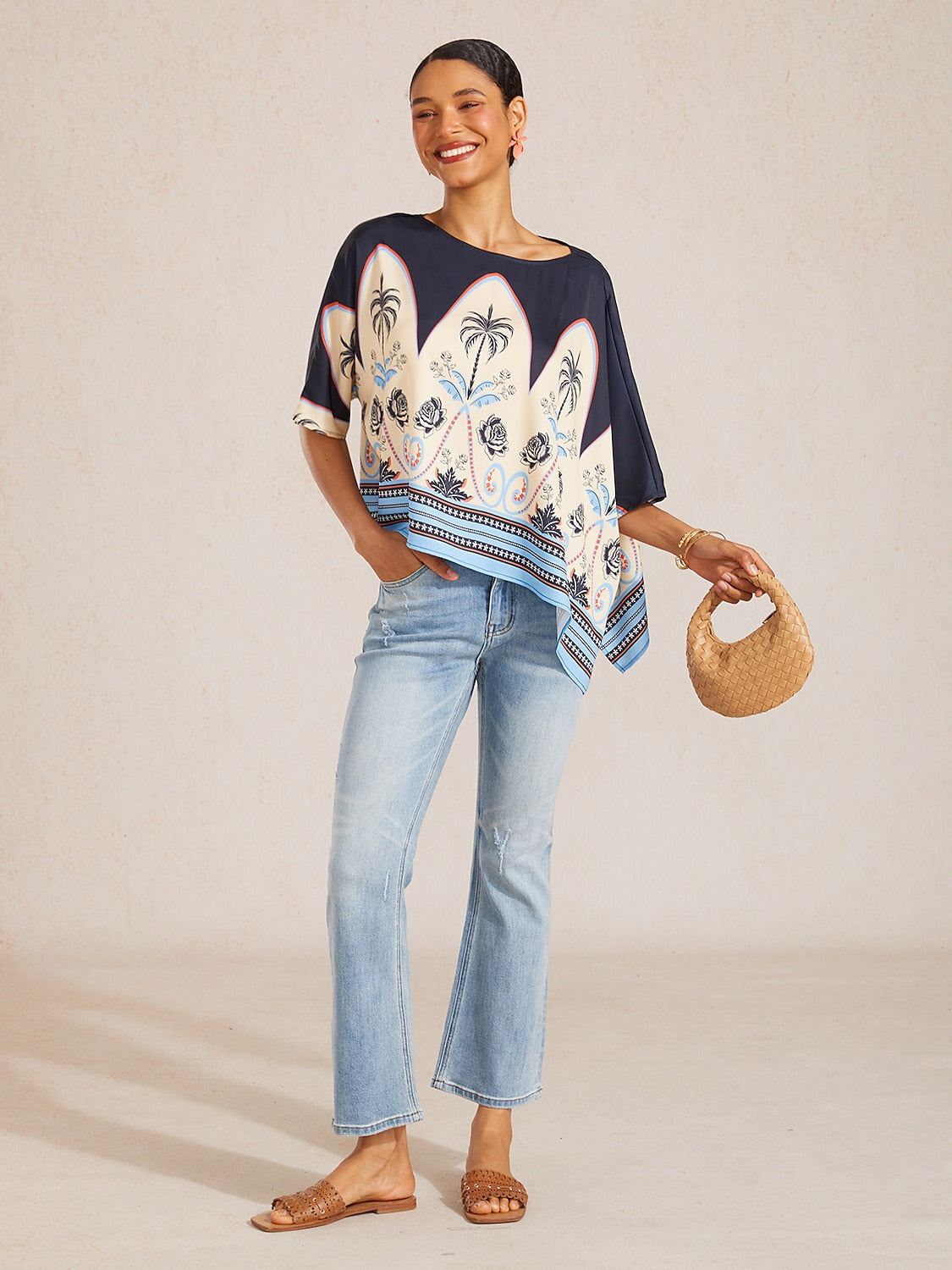Hibiscus Satin Batwing Top in Lemon Yellow by Aurelia Sun
