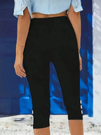 Clara Stretch Capri Pants – Black