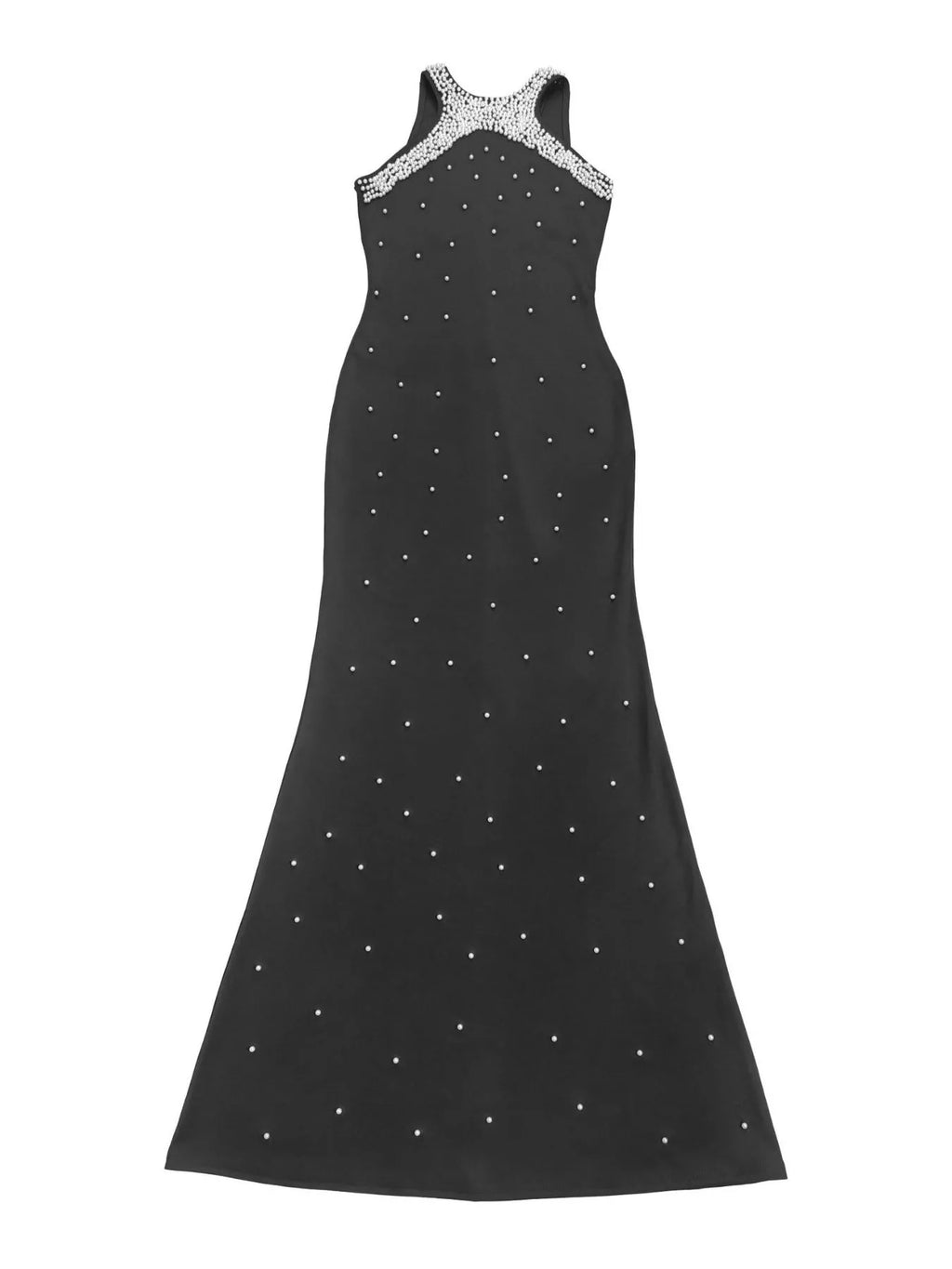Women's Pearl Detail Sleeveless Maxi Dress