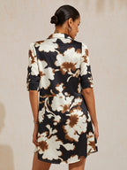 Santorini Scenic Satin Midi Shirt Dress by Aurelia Sun