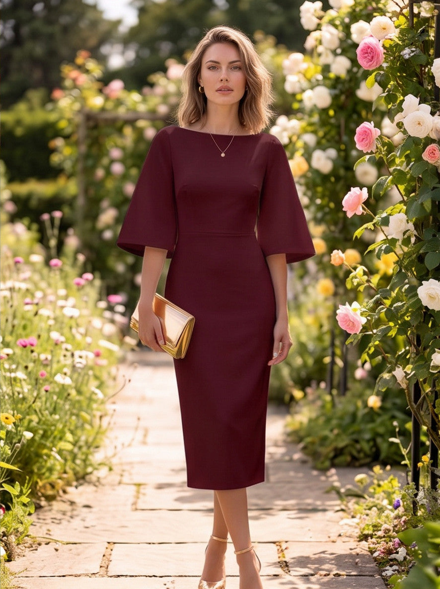Juliette Flutter-Sleeve Midi Dress – product view