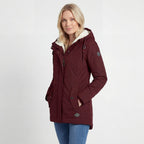 Tessa Quilted Fleece-Lined Coat – Black