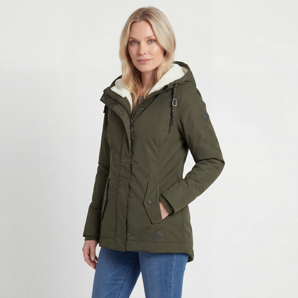 Tessa Quilted Fleece-Lined Coat – Black