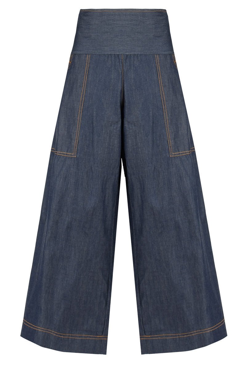 Gemma Soft Denim Straight Leg Pants - Aurelia Sun