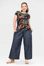 Gemma Soft Denim Straight Leg Pants - Aurelia Sun