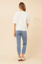 Gilbert Short Sleeve Knit Pullover - Aurelia Sun
