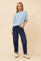 Gilbert Short Sleeve Knit Pullover - Aurelia Sun