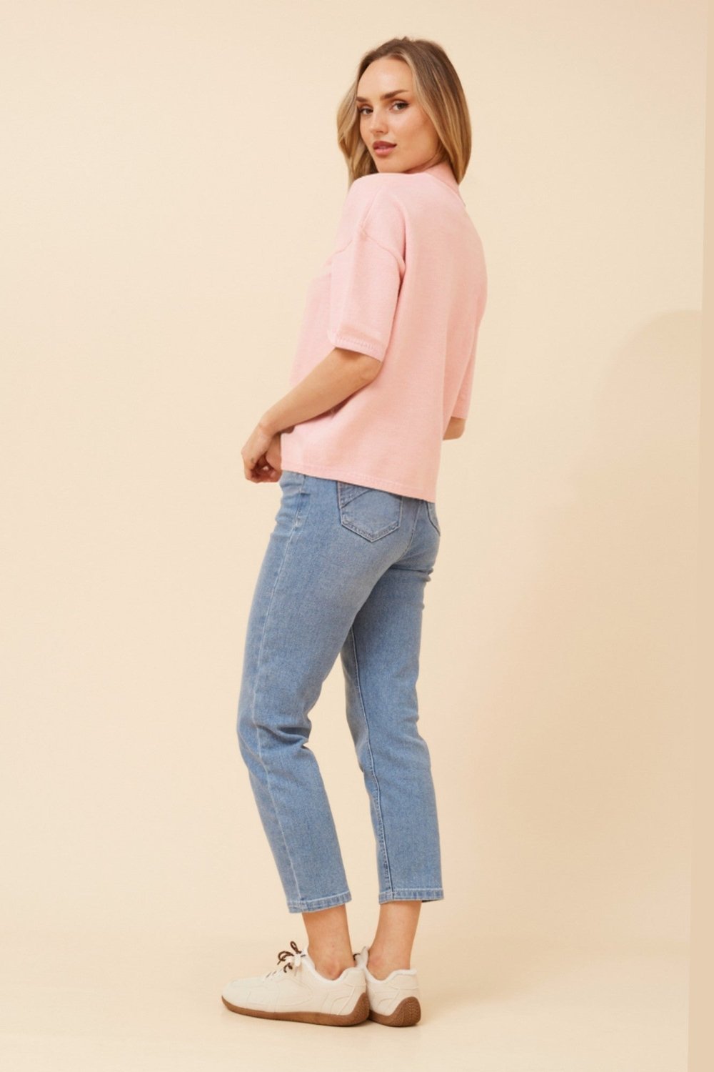 Gilbert Short Sleeve Knit Pullover - Aurelia Sun