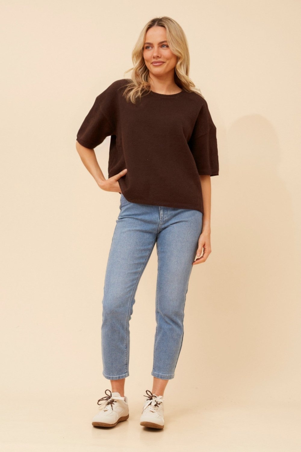 Gilbert Short Sleeve Knit Pullover - Aurelia Sun