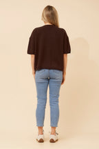 Gilbert Short Sleeve Knit Pullover - Aurelia Sun