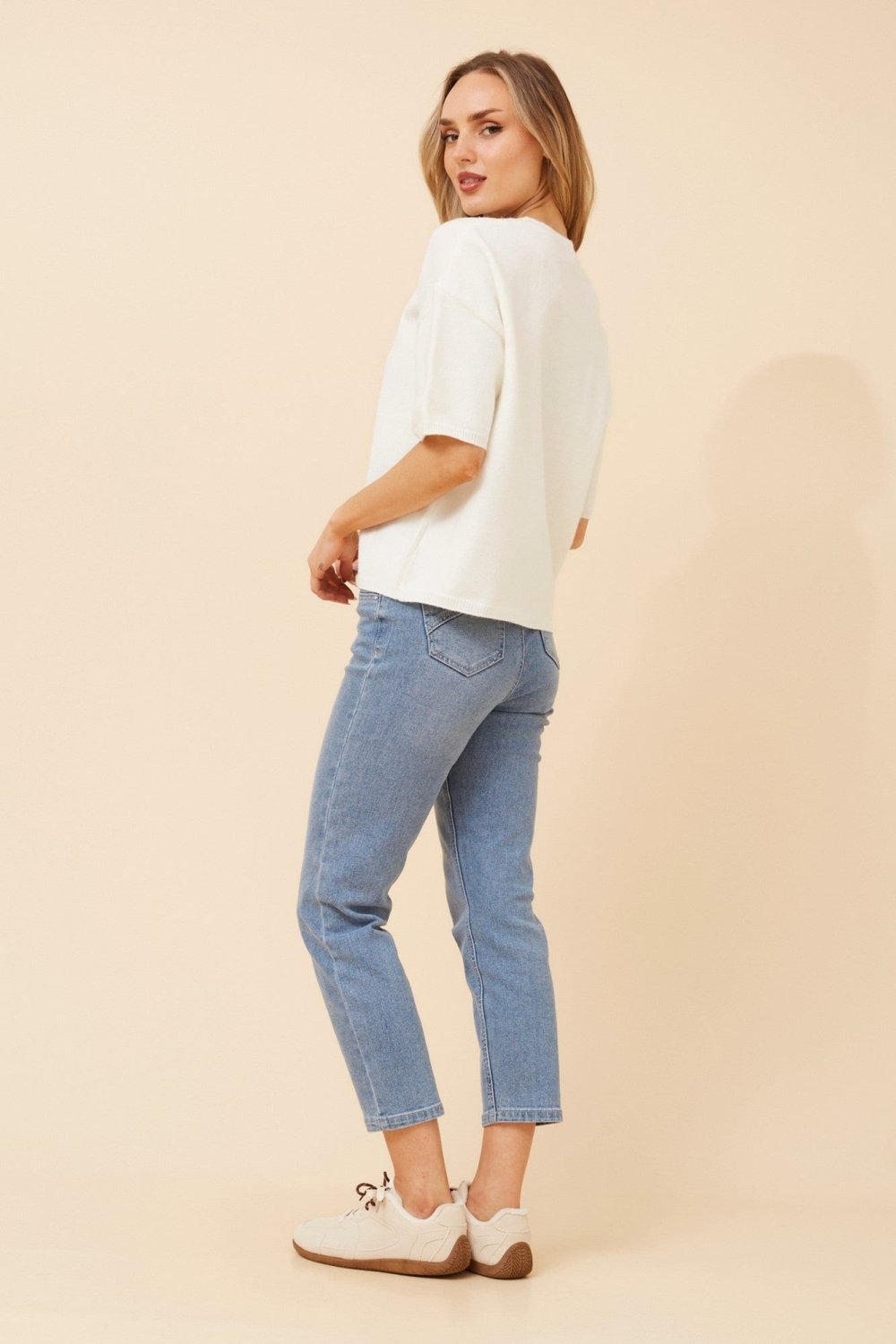 Gilbert Short Sleeve Knit Pullover - Aurelia Sun
