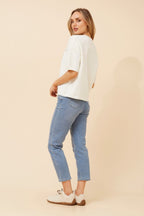 Gilbert Short Sleeve Knit Pullover - Aurelia Sun