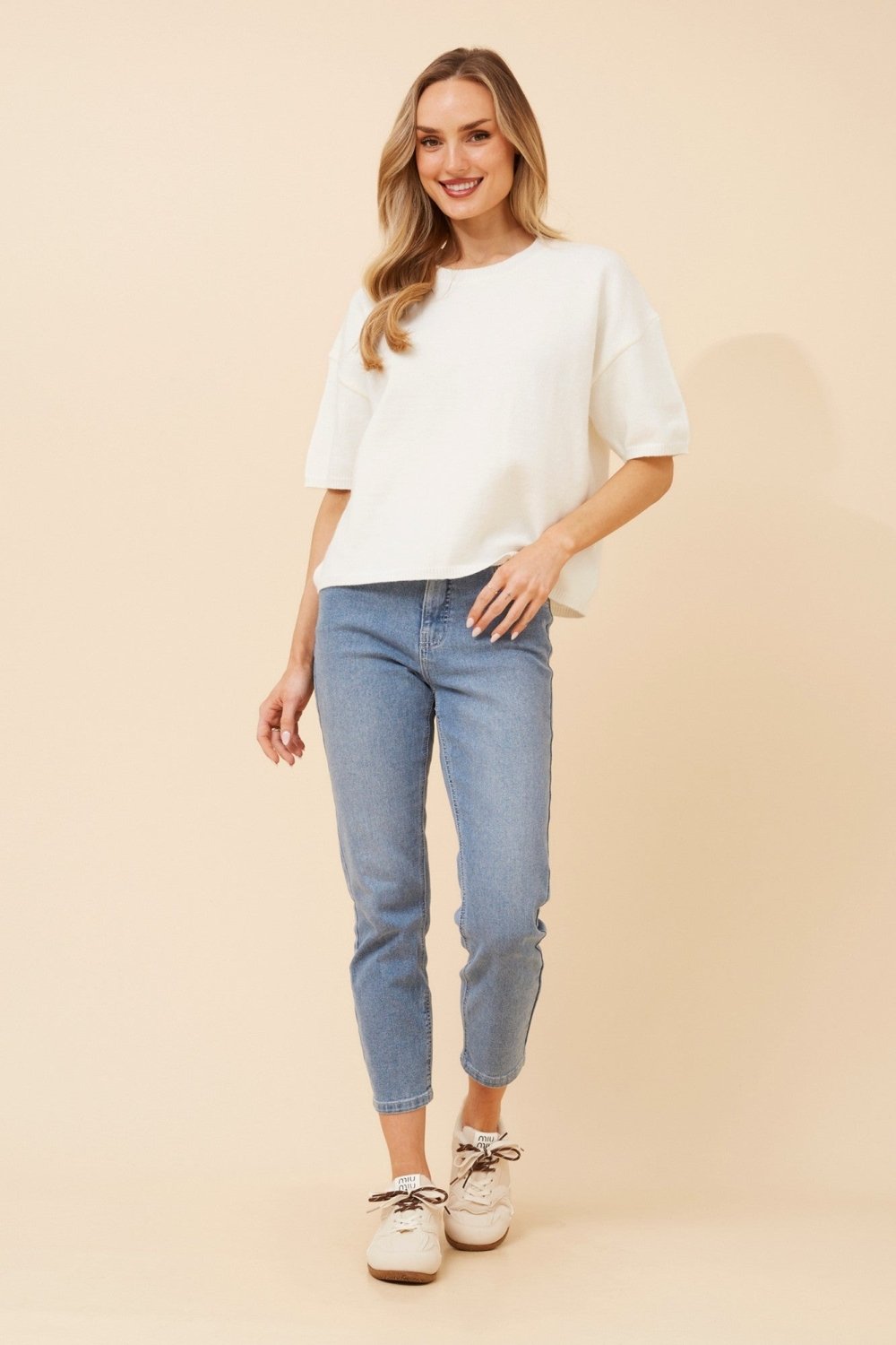 Gilbert Short Sleeve Knit Pullover - Aurelia Sun
