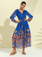 Jungle Butterfly Chiffon Maxi Dress by Aurelia Sun