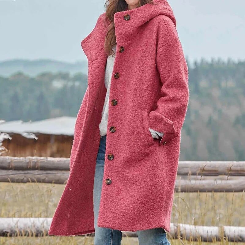 Women's High-Collar Winter Coat – Green