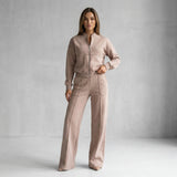 Thea Zip Jacket & Wide-Leg Set