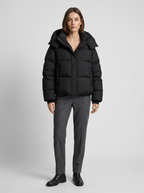 Women's Oversized Hooded Puffer Jacket – Black