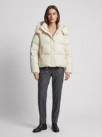 Women's Oversized Hooded Puffer Jacket – Beige