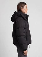 Women's Oversized Hooded Puffer Jacket – Black