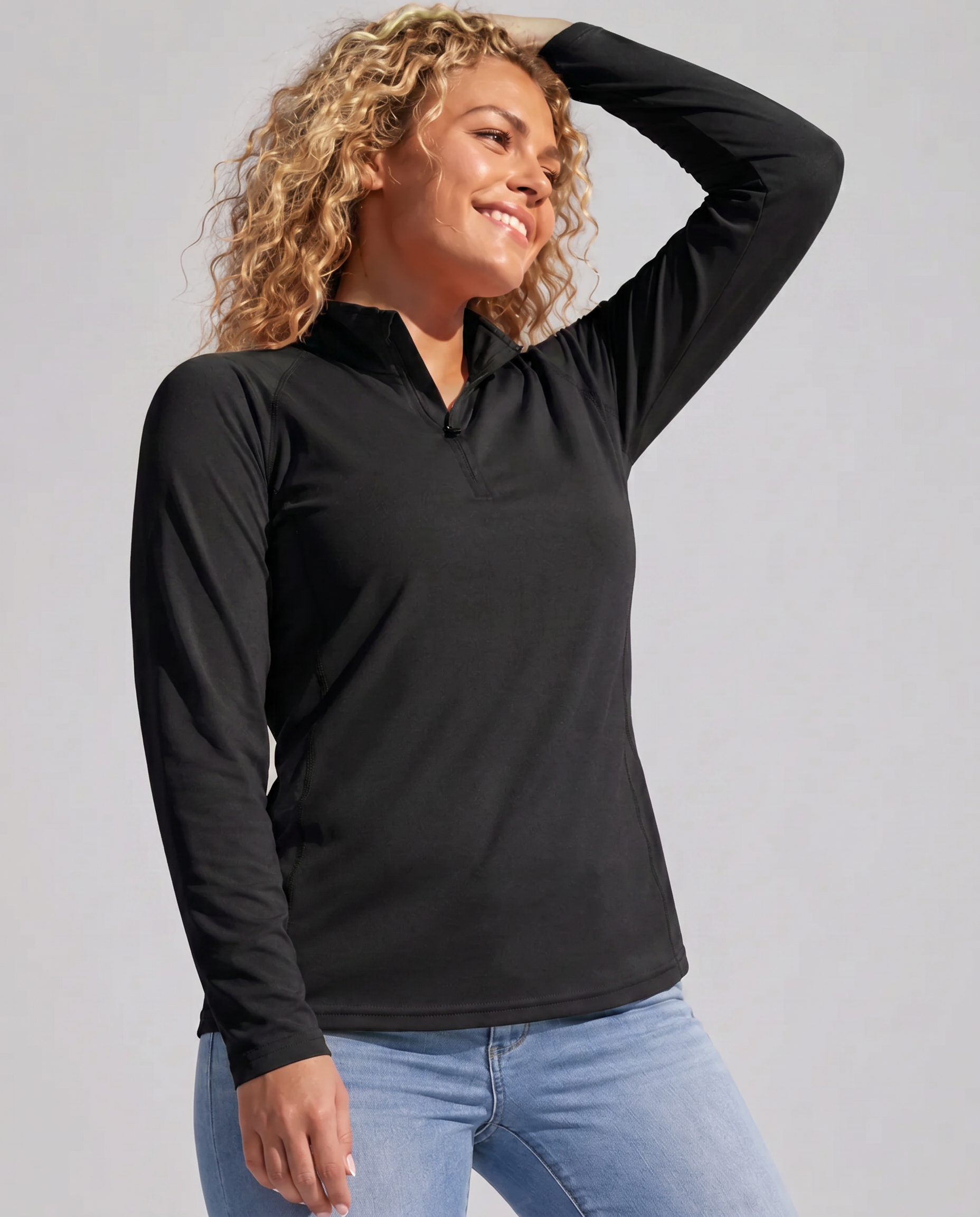 Aurelia Sun Performance Long Sleeve Tee – Black, AU 6