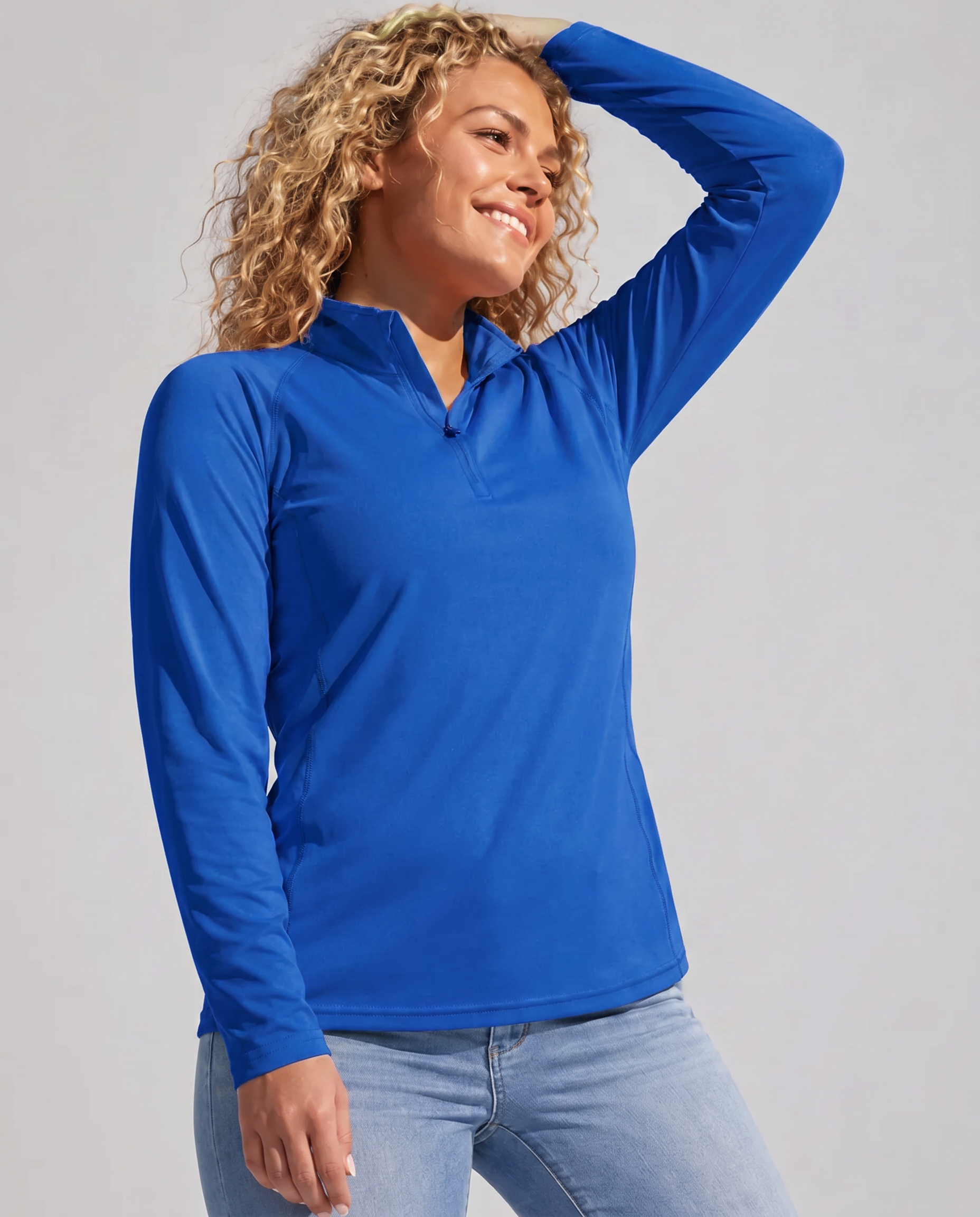 Aurelia Sun Performance Long Sleeve Tee – Azure Blue, AU 6