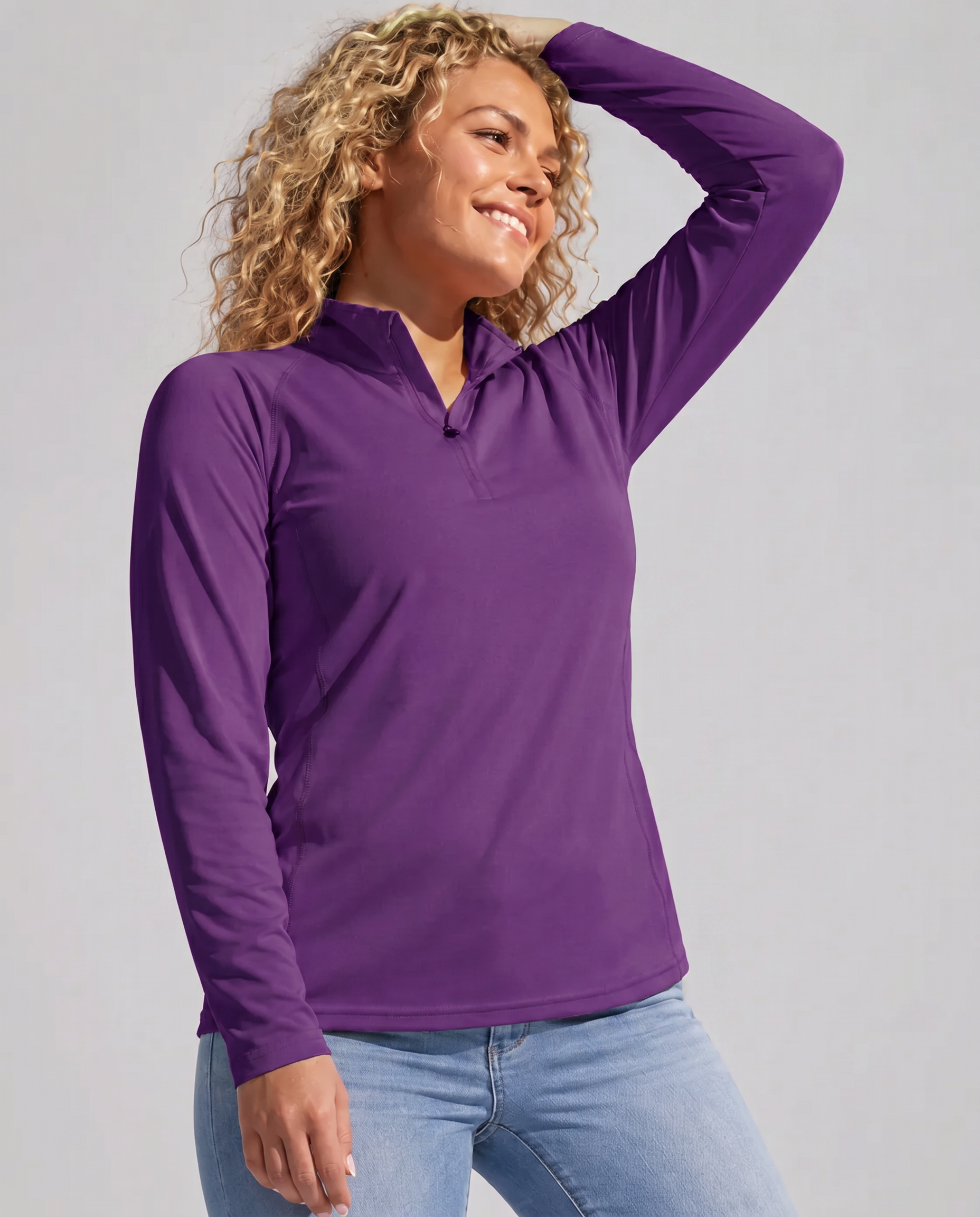 Aurelia Sun Performance Long Sleeve Tee – Purple, AU 6