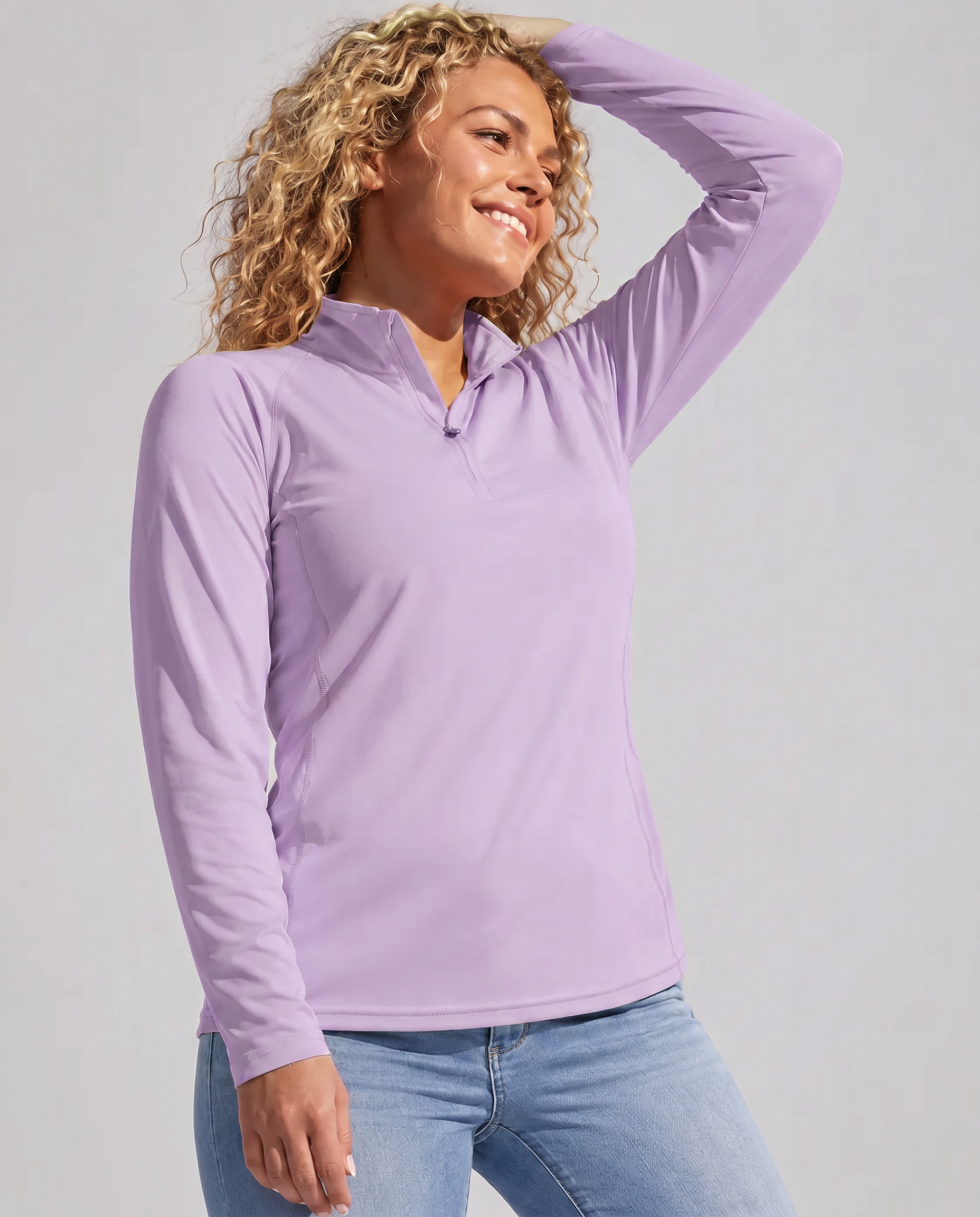 Aurelia Sun Performance Long Sleeve Tee – Light Purple, AU 6