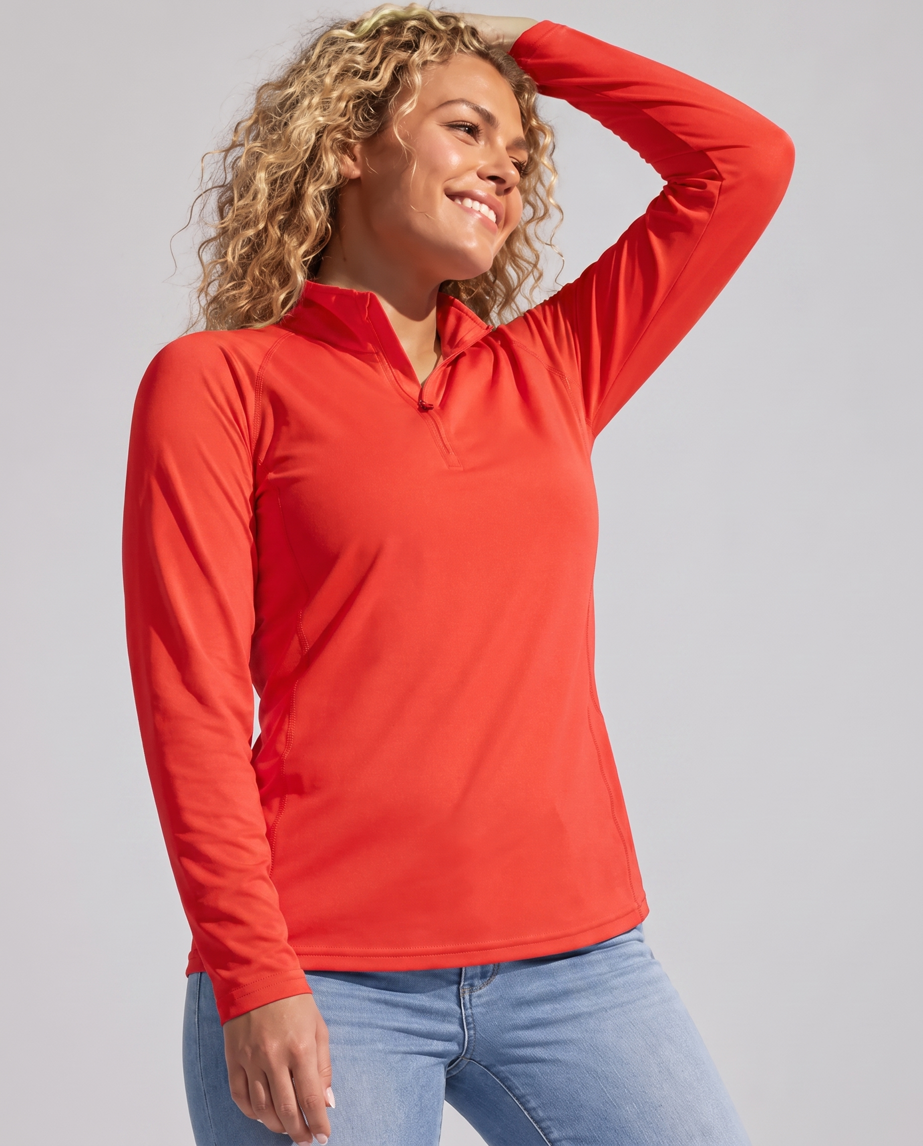 Aurelia Sun Performance Long Sleeve Tee – Tomato Red, AU 6
