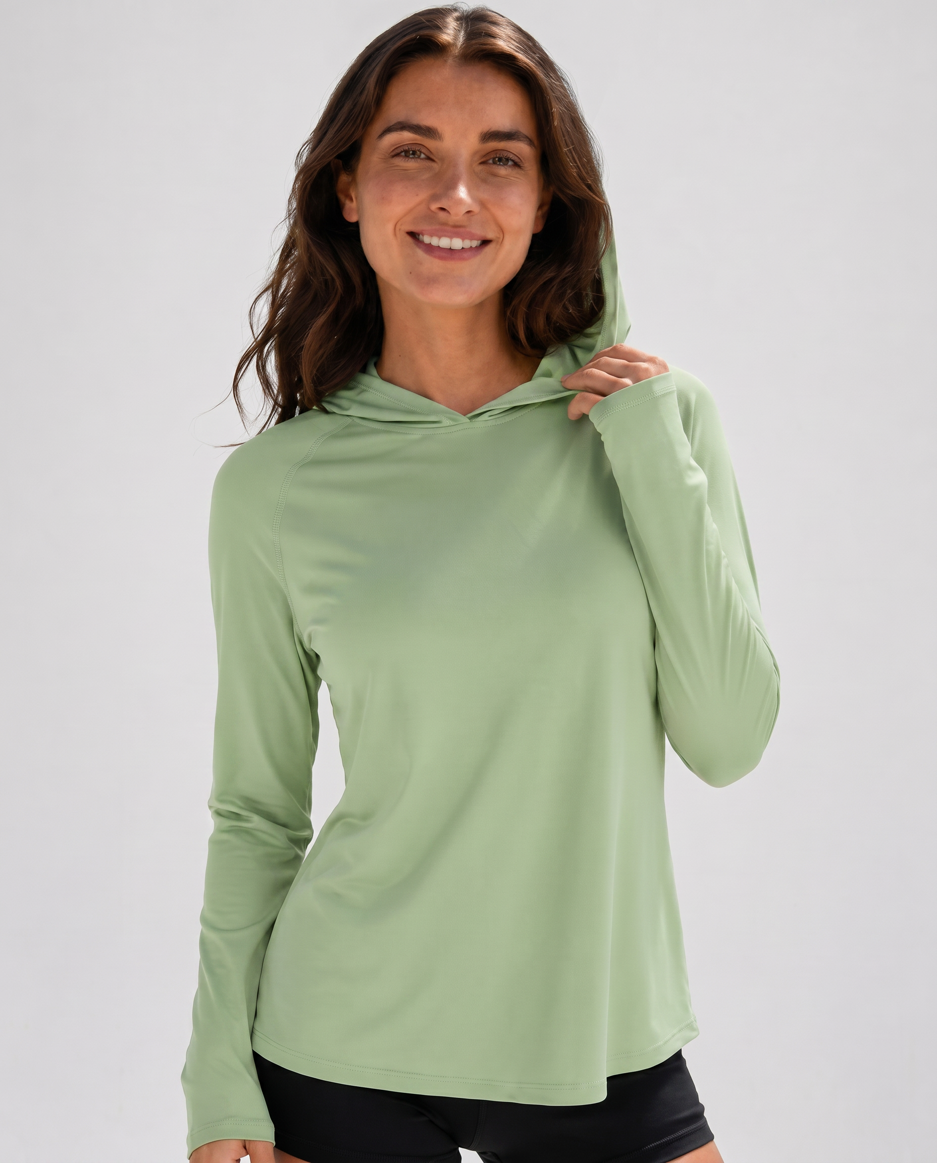 Aurelia Sun Ponytail Sun Hoodie – Light Green, AU 8