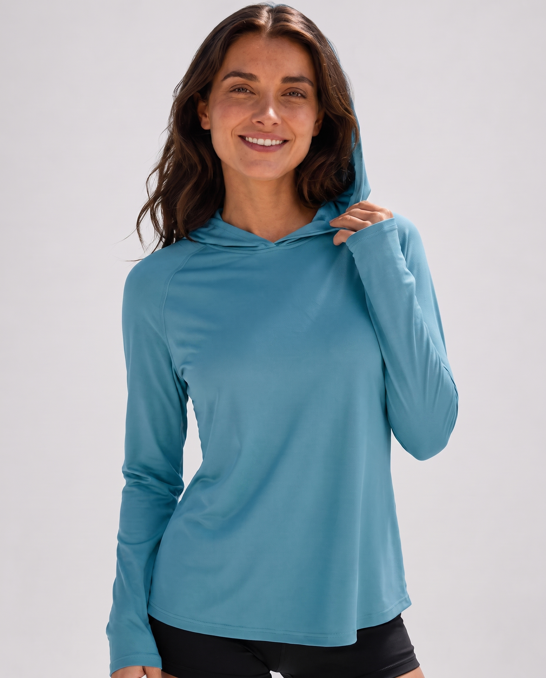 Aurelia Sun Ponytail Sun Hoodie – Lake Blue, AU 8