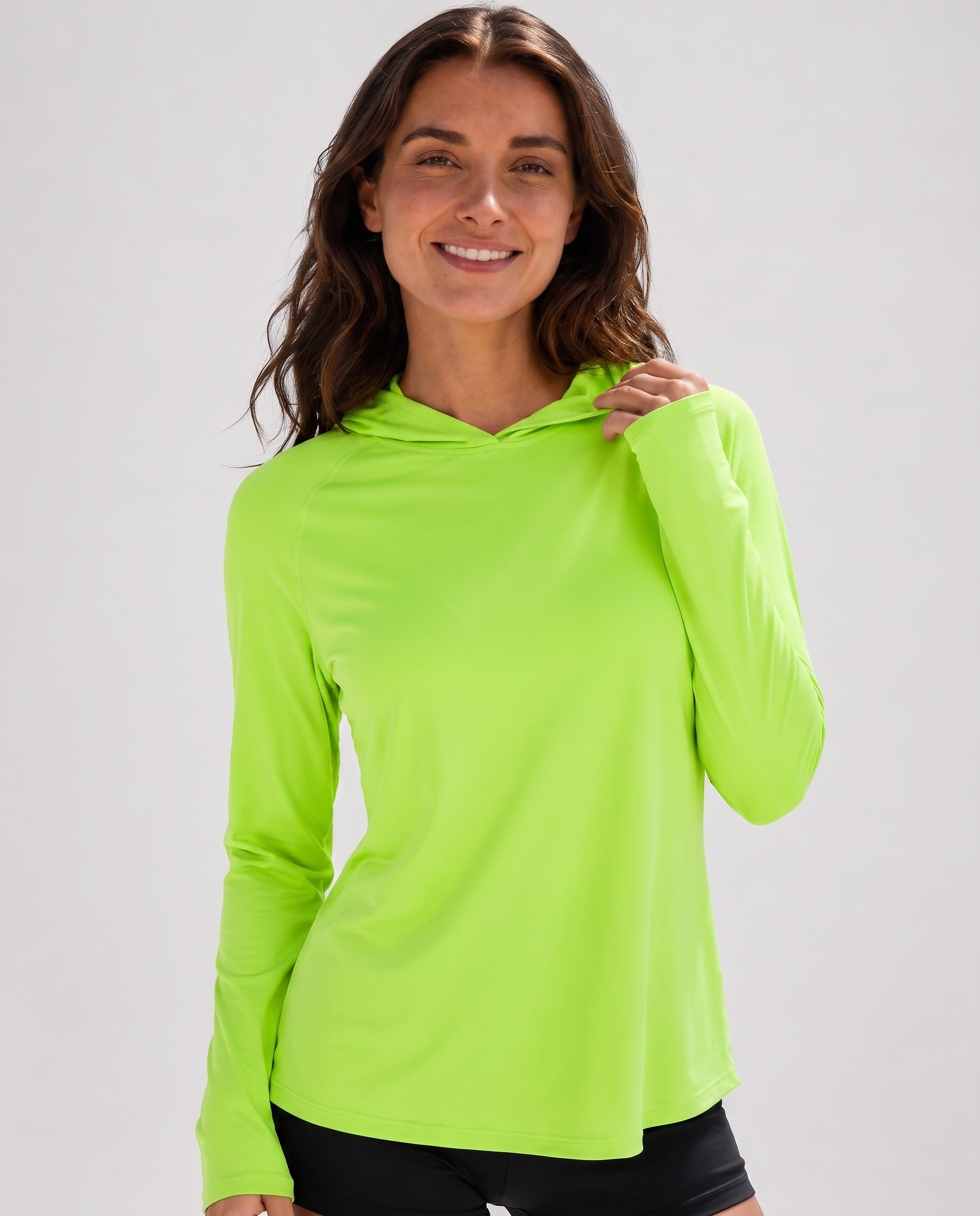 Aurelia Sun Ponytail Sun Hoodie – Fluorescent Green, AU 8