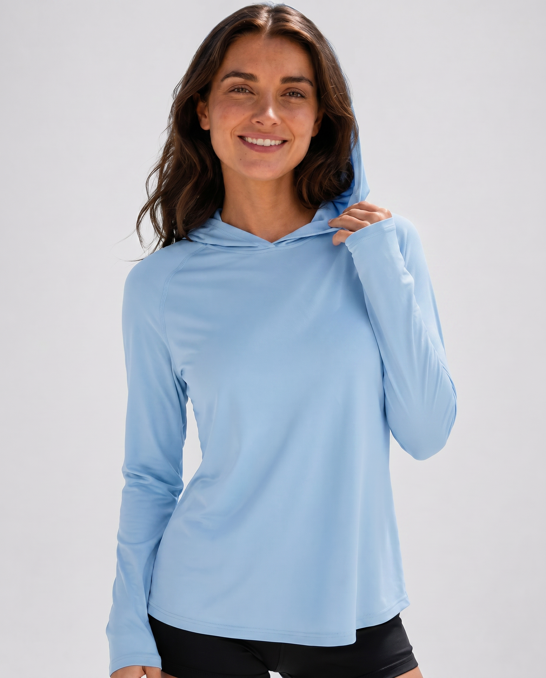 Aurelia Sun Ponytail Sun Hoodie – Light Blue, AU 8