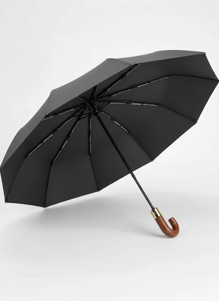 Aurelia Sun Curved Handle Sun Umbrella – Dark Grey