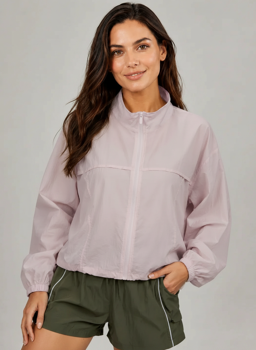 Aurelia Sun Lightweight Zip Jacket – Baby Pink, AU 8