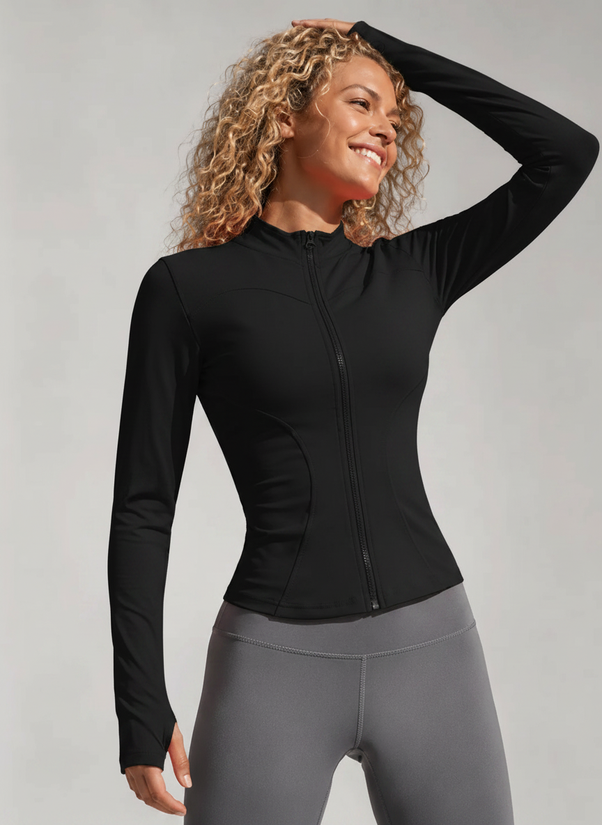 Aurelia Sun Sculpt Zip Jacket – Black, AU 8