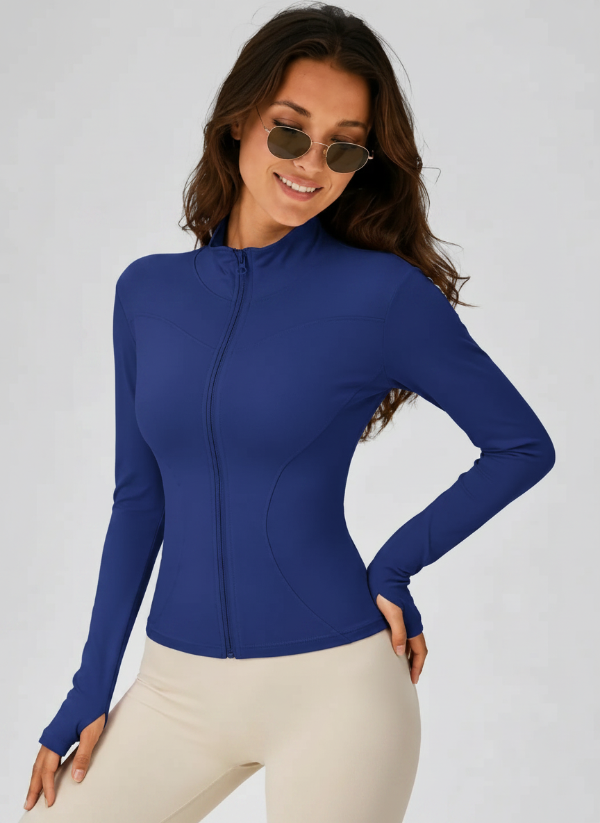 Aurelia Sun Waist Cinch Zip Jacket – Blue, AU 8