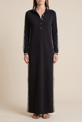 Harper Contrast Trim Sweatshirt Maxi Dress