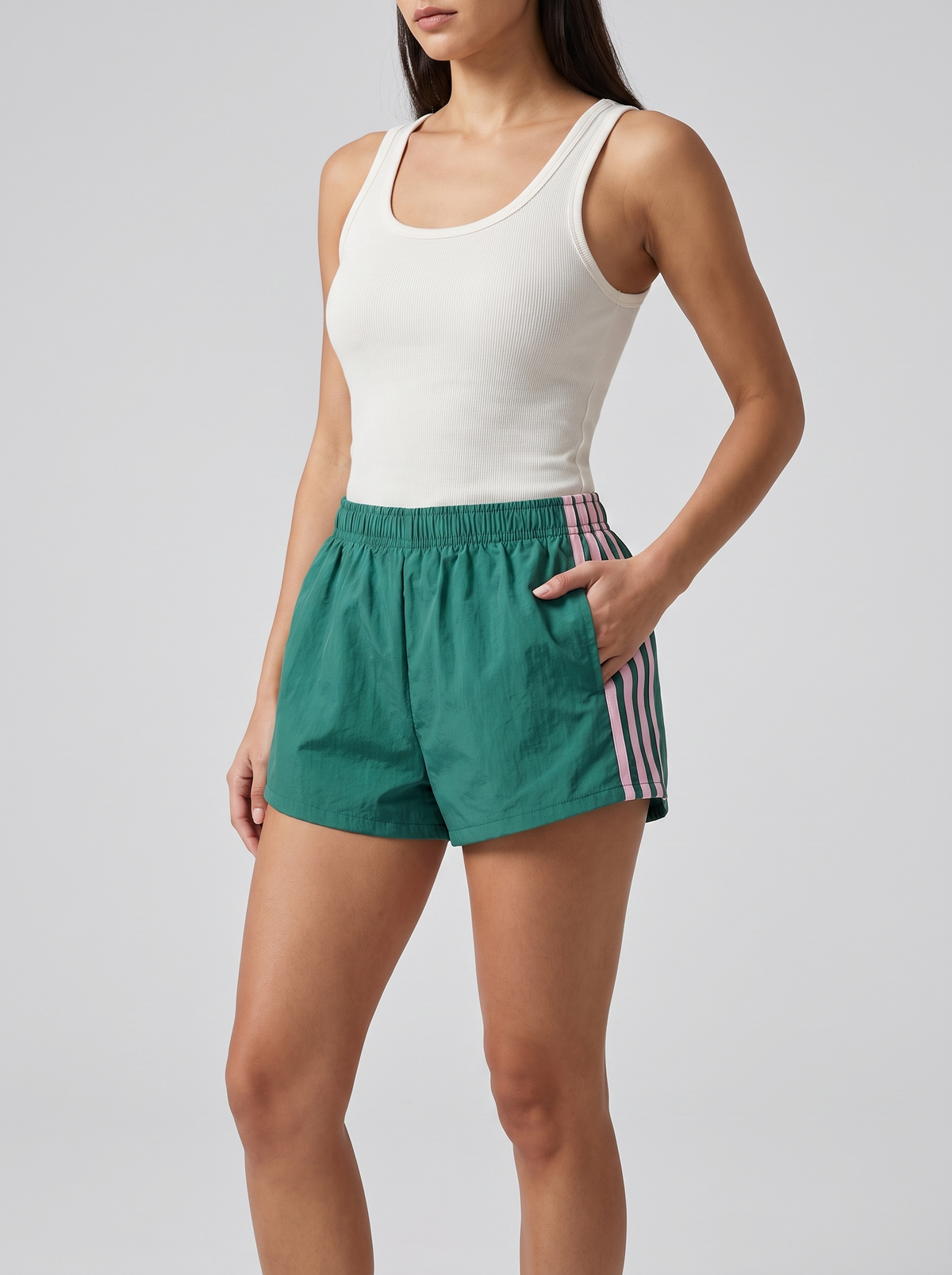 Women's High-Waist Athletic Shorts – Black