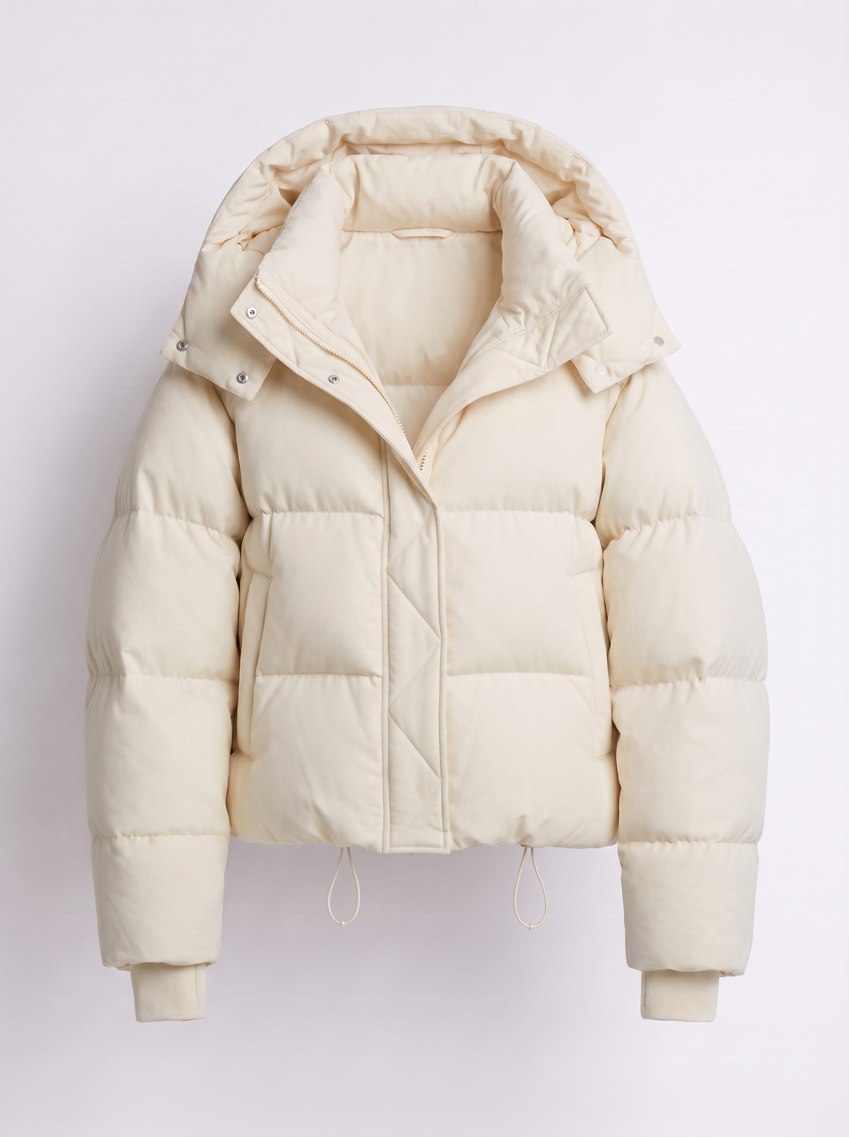 Women's Oversized Hooded Puffer Jacket – Brown