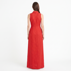 Aurélie Linen Button-Front Maxi Dress in Yellow by Aurelia Sun