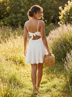 Amélie Lace Tiered Mini Dress – product view