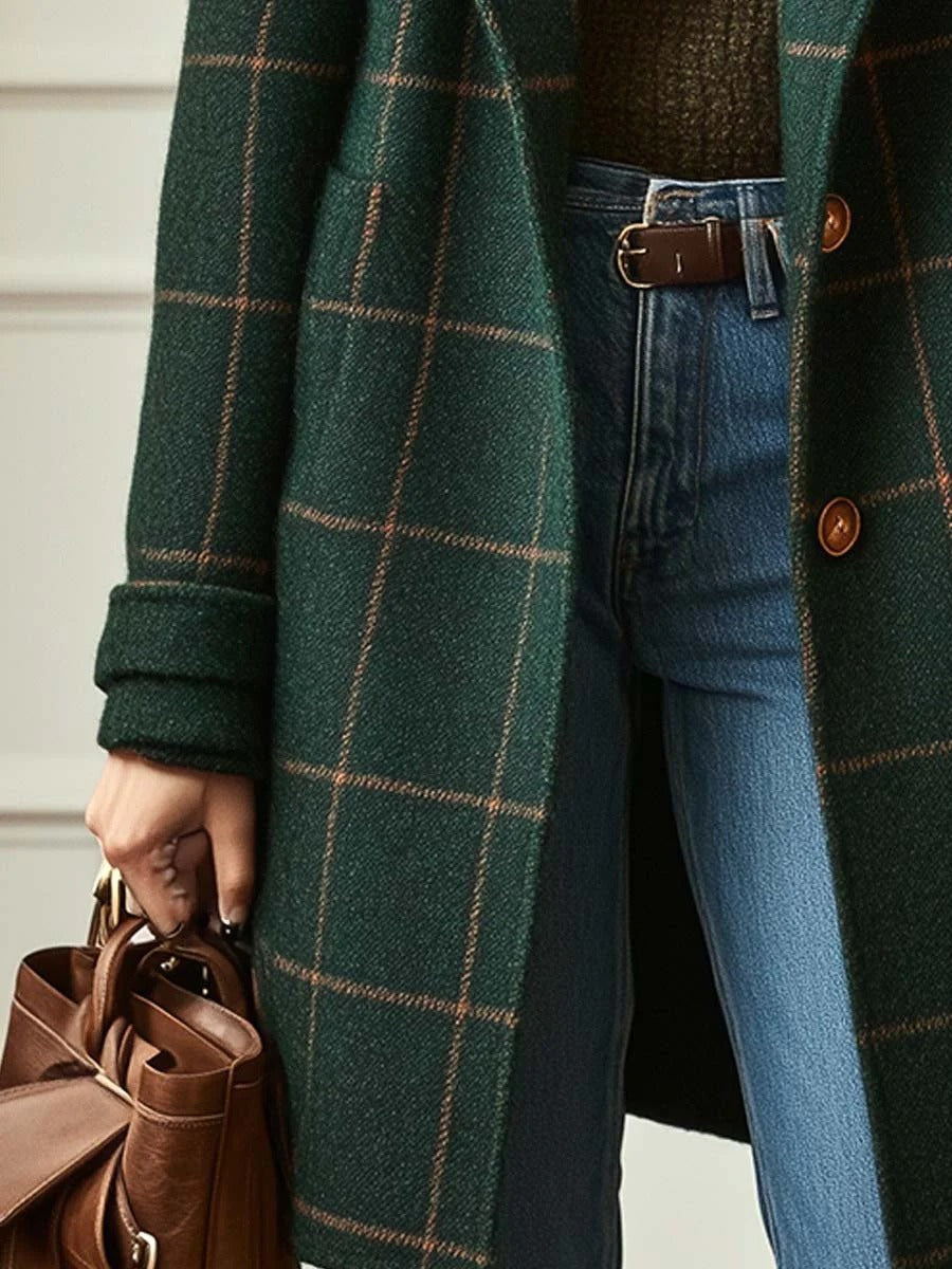 Heritage Check Lapel Coat