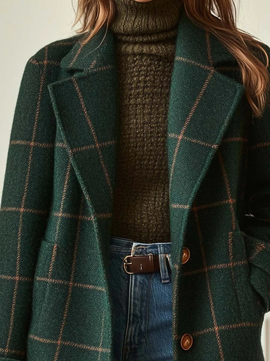 Heritage Check Lapel Coat