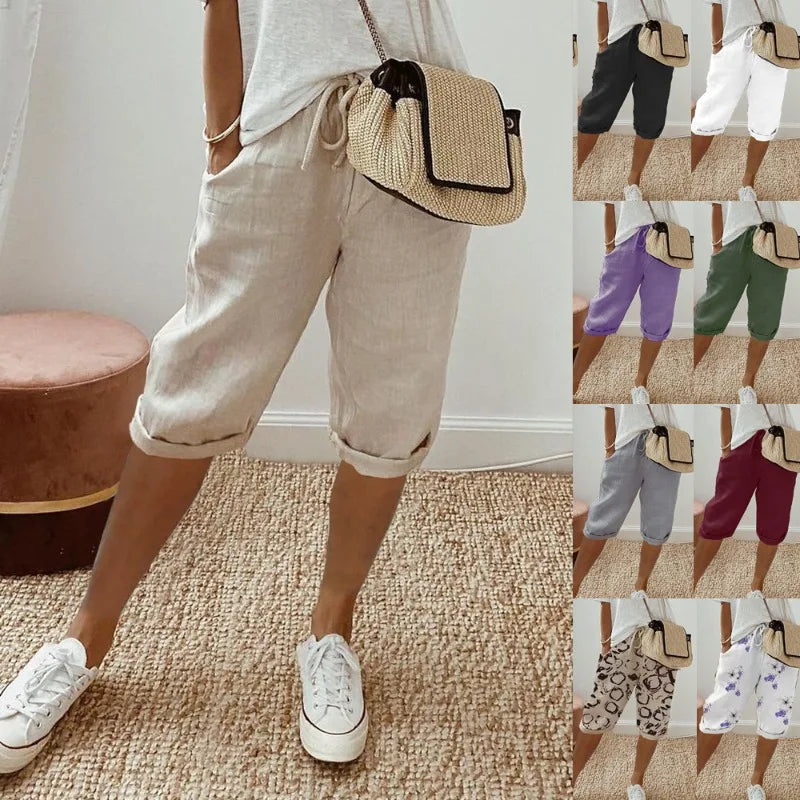 Janet Linen Drawstring Shorts in Orange by Aurelia Sun