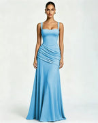 Phoebe Ruched Square-Neck Maxi Dress – product view