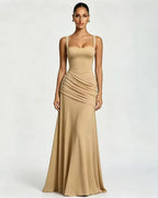 Phoebe Ruched Square-Neck Maxi Dress – product view