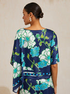 Golden Petal Satin Batwing Top by Aurelia Sun