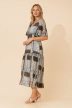 Ivana Patchwork Maxi Dress - Aurelia Sun