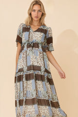 Ivana Patchwork Maxi Dress