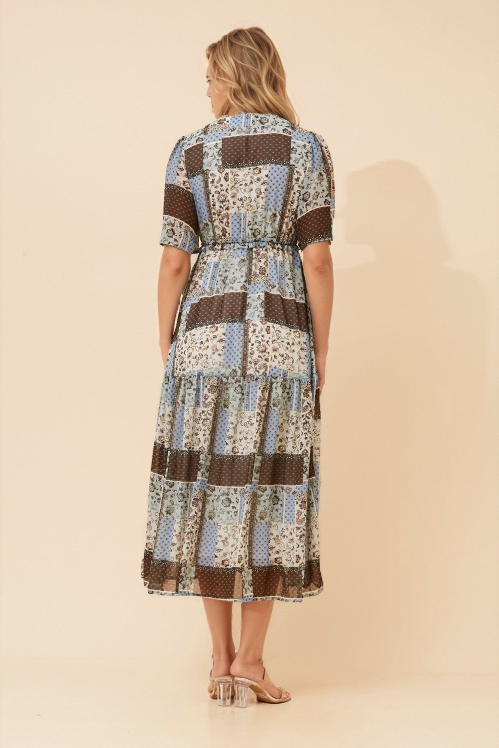 Ivana Patchwork Maxi Dress - Aurelia Sun